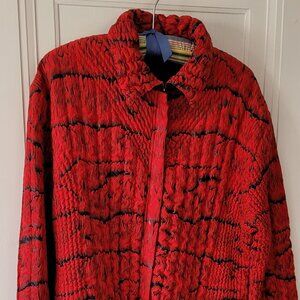 UBU Rich Red Crepe Jacket - LIKE NEW!